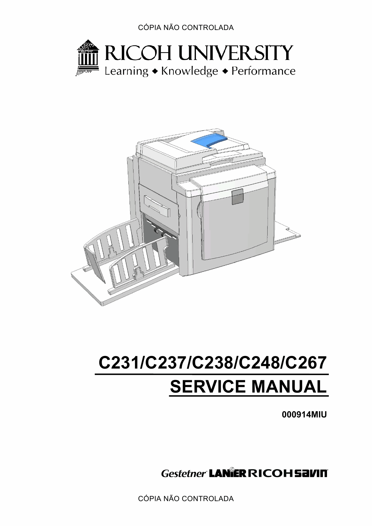 RICOH Aficio DX-3340 JP-1030 1230 3000 1235 C231 C237 C238 C248 C267 Service Manual-1